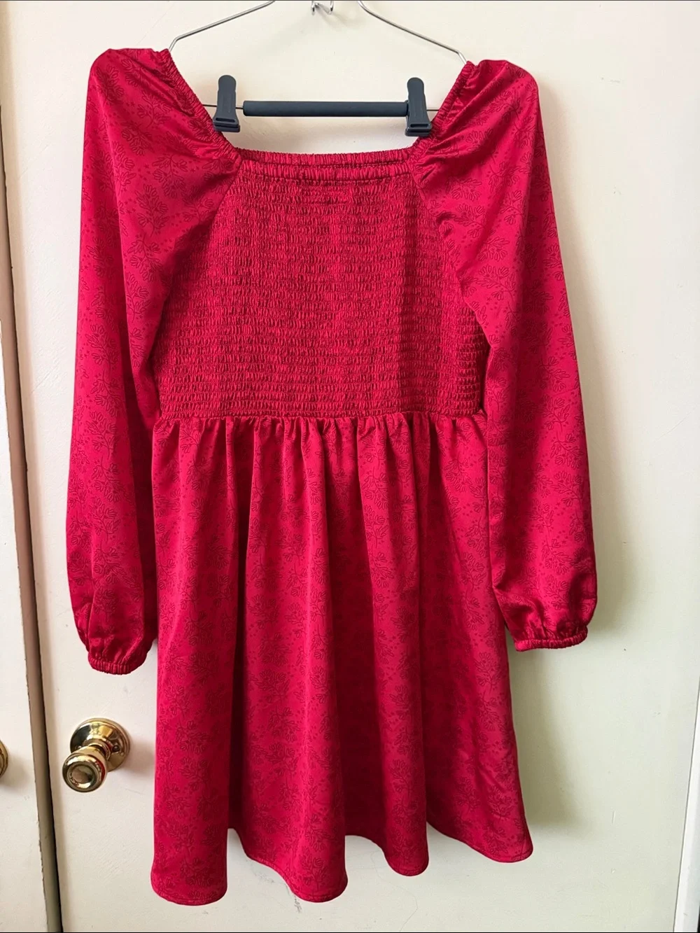 Epic Threads Red Long-Sleeve Smocked Girls Dress